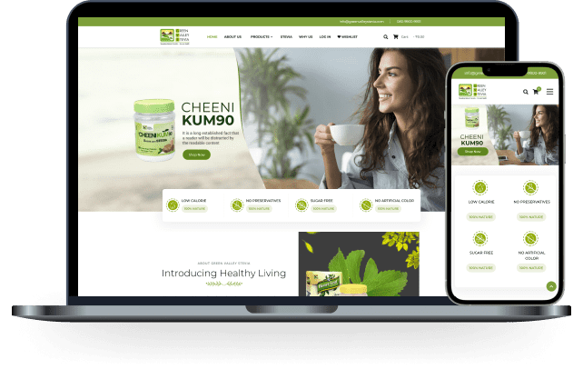 Green Valley Stevia eCommerce Website 